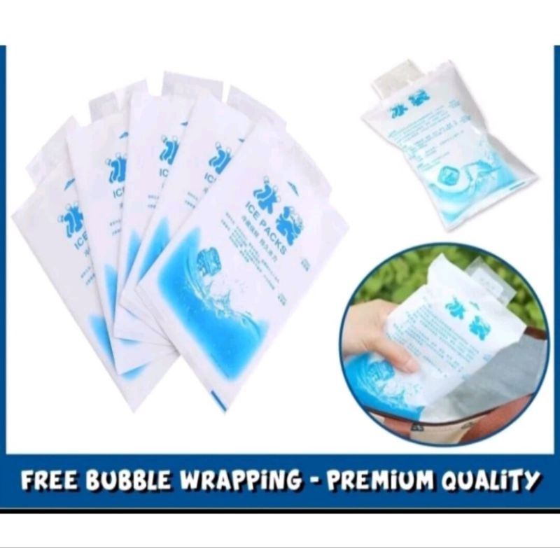 Ice gel pack 200 ml blue cool jelly cooler kantong air es pendingin