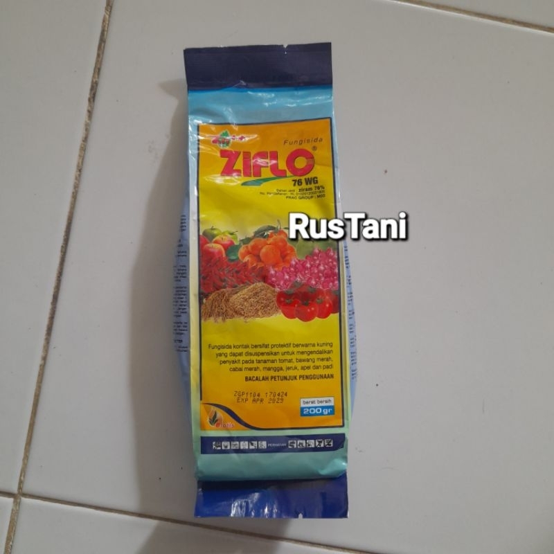 Fungisida kontak ZIFLO ZN++ 76WG 200gram Bahan aktif : Ziram 76%