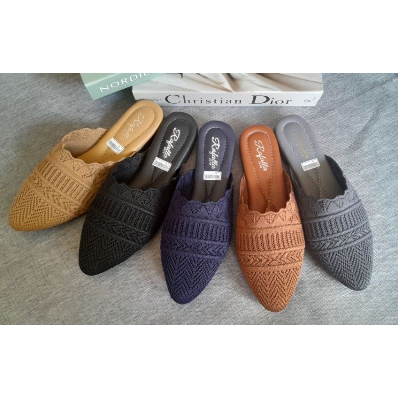 Sandal rajut bustong sandal bapau  sol karet flat
