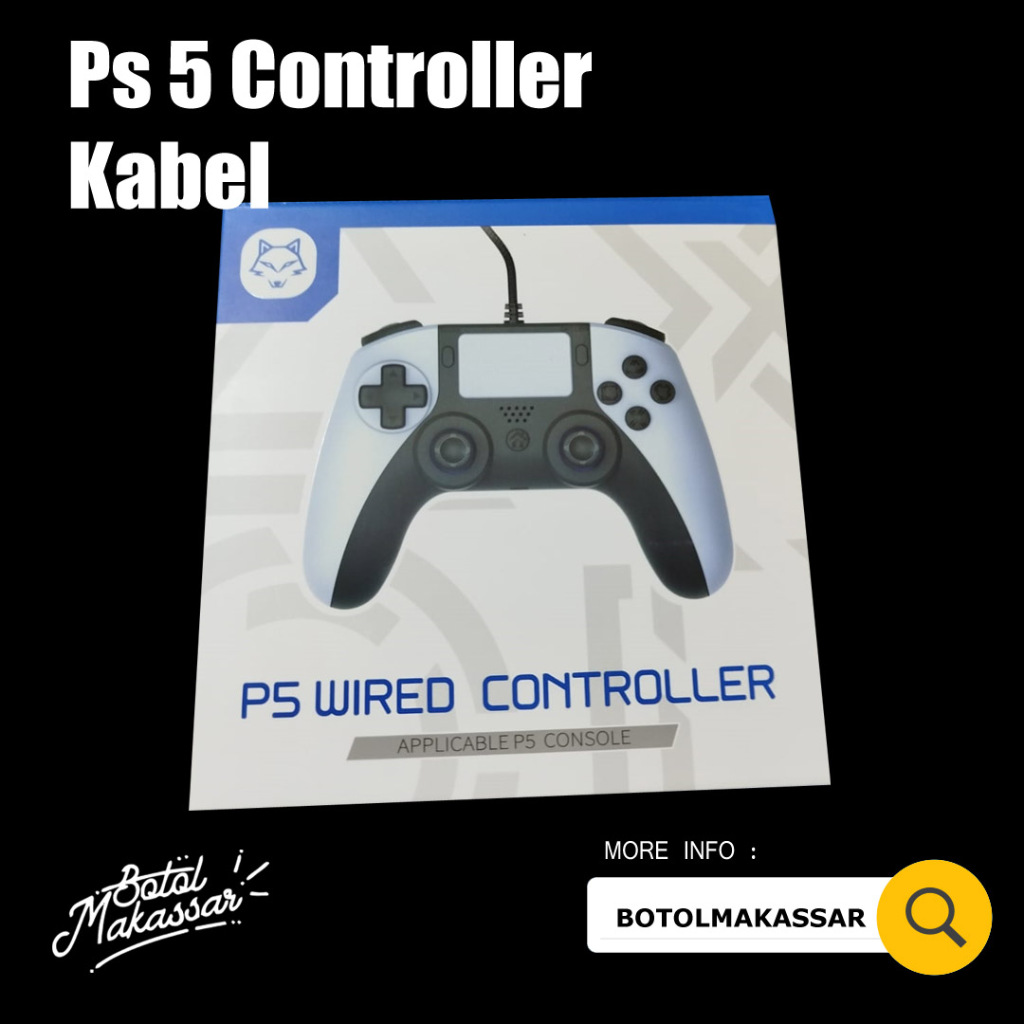 Stik PS5 Wired (Controller Ps5 dengan Kabel Tanam) Cocok untuk Rental Playstation