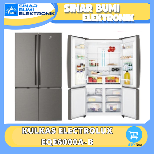 ELECTROLUX EQE6000A-B KULKAS SIDE BY SIDE 4 PINTU 541 L - EQE6000A / EQE6000