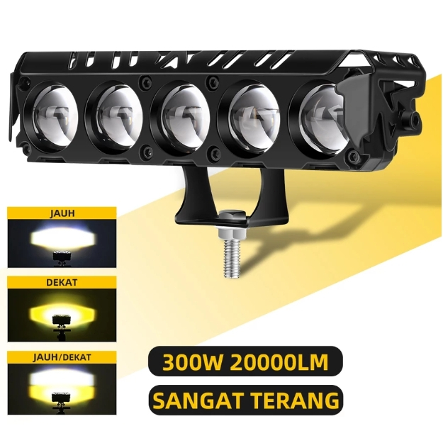 LAMPU SOROT LED SQL 5 MATA PREMIUM SUPER TERANG 75 WATT 12-24 VOLT ARUS DC / LAMPU SOROT MOTOR / LAM