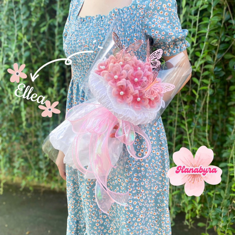 Buket Bunga Kawat Bulu/ Bouquet Bunga Kawat Bulu/ Buket Kawat Bulu