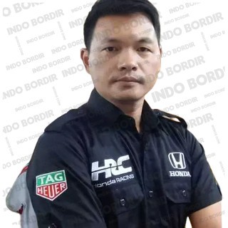 HRC15 Kemeja Honda Mobil HRC RedBull Tag Heuer Full Bordir