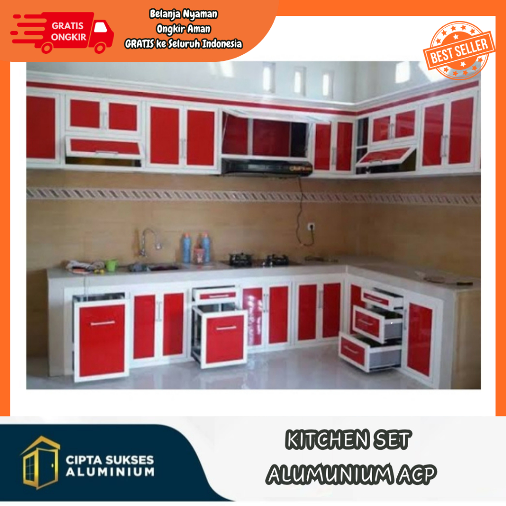 KITCHEN SET ALUMINIUM MODERN dapur kitchen set aluminium acp terbaru custom csa bergaransi kitchen s