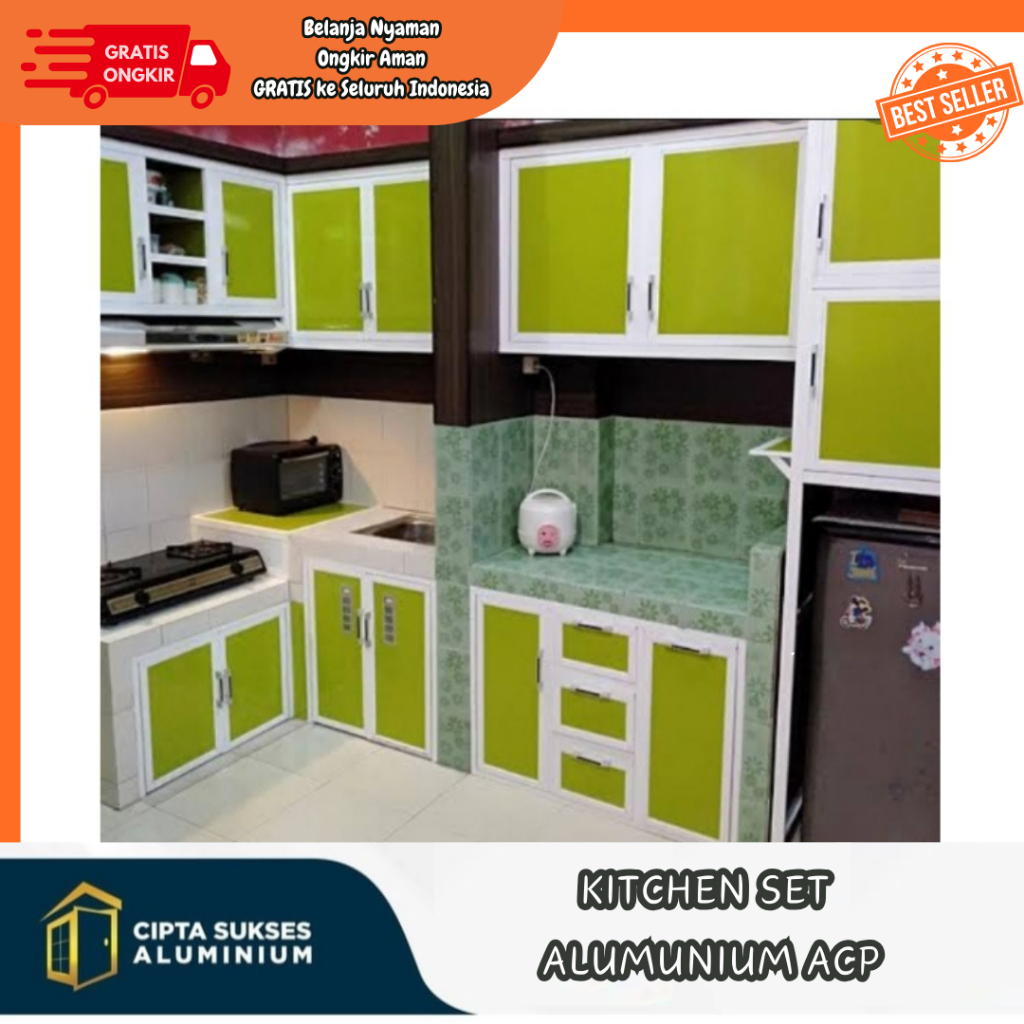 KITCHEN SET ALUMINIUM terbaru dapur kitchen set dapur custom kitchen set aluminium minimalis simple 