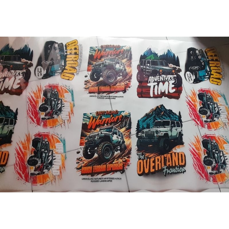 Sablon dtf/Sablon setrika tema mobil jp A4