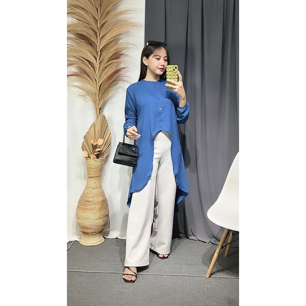 RF - JENA BLOUSE WANITA CRINCLE / TUNIK BLOUSE WANITA