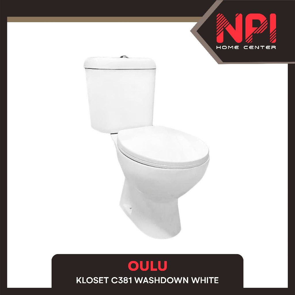 Oulu - Closet / Kloset / Toilet Duduk Kw1 C 381 C381 Wash Down White