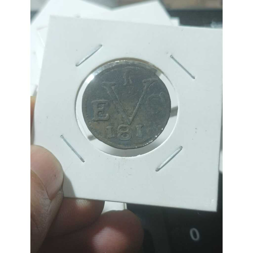 Koleksi Koin Kuno Java EVIC 1 Doit 1813 Era napoleon Di Daerah pulau Jawa