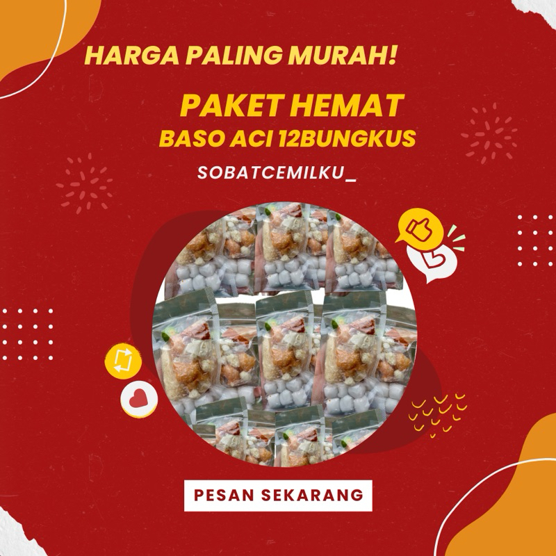 

12pcs Baso Aci Sobat Cemilku termurah dengan rasa cirikhas gurih dan pedas food
