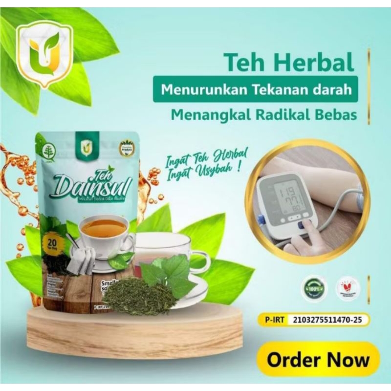 

Teh Celup Daun Insulin Dainsul Usybah isi 20 Sachet