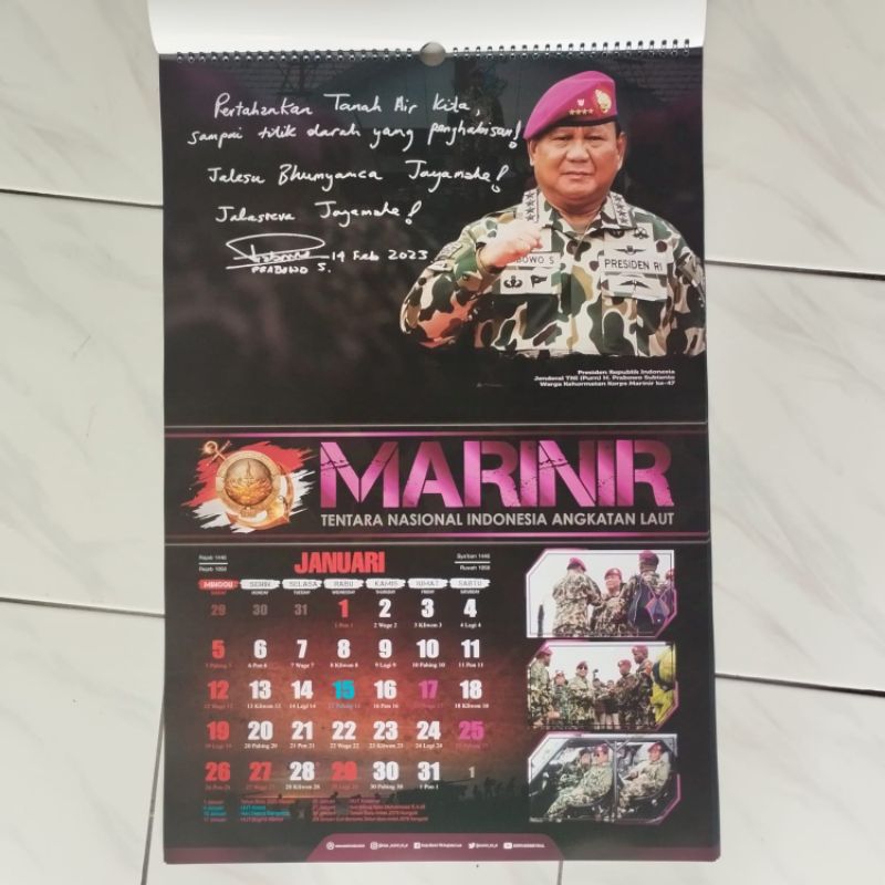 

Kalender Marinir TNI AL 2025