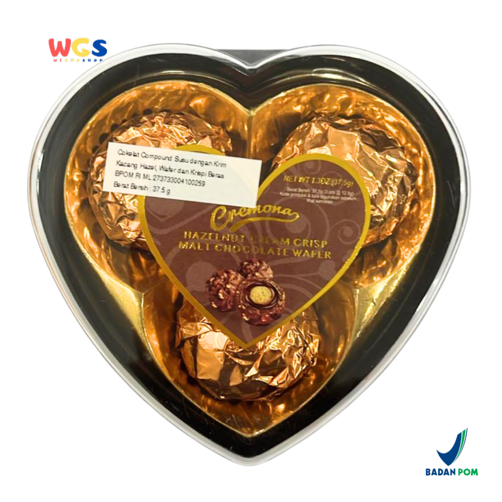 

Cremona Hazelnut Cream Crisp Malt Chocolate Wafer 3 x 12,5gr