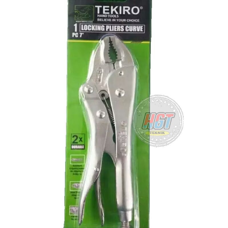 TANG BUAYA TEKIRO VICE GRIP TANG STEL SETEL TEKIRO 7" TANG JEPIT BENGKOK