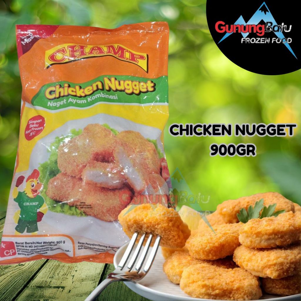 

CHAMP CHICKEN NUGGET 900GR (NAGET AYAM KOMBINASI)
