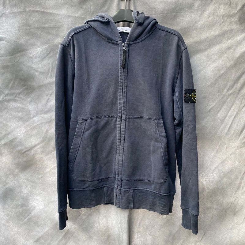 Stone Island Zip Hoodie Navy Second Original
