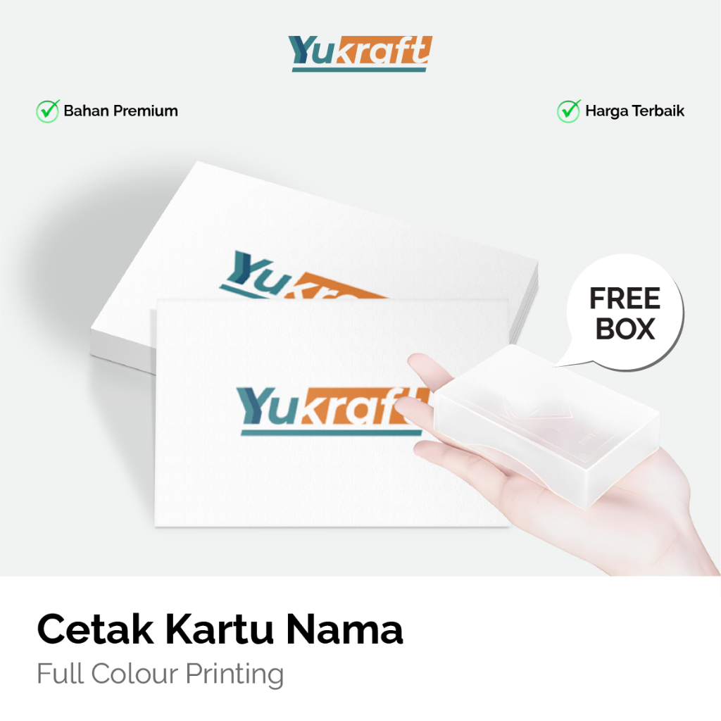 

Cetak Kartu Nama - Business Card / Kartu Nama 100 PCS FREE BOX
