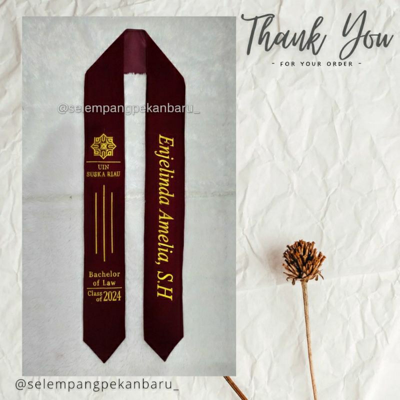 Selempang Leher Ekonomis Selempang Wisuda Selempang Bludru