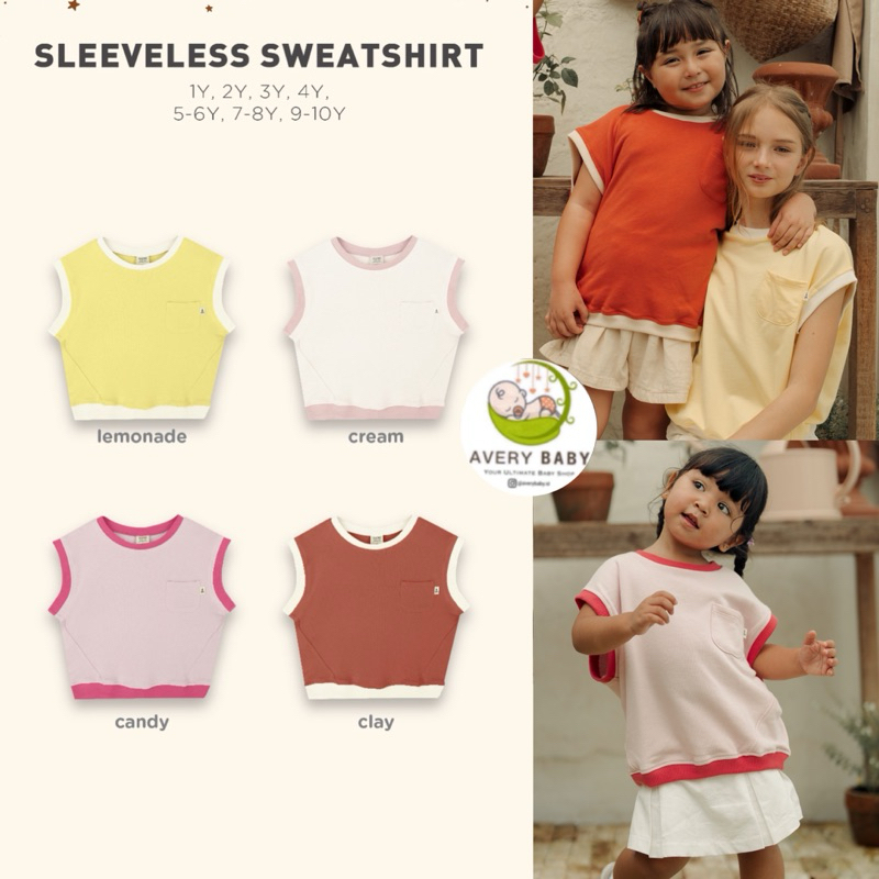 BOHOPANNA SLEEVELESS SWEATSHIRT BOHOPANNA VIONA TOP BLOUSE ANAK/ RAJUT ANAK/ VEST ANAK / ROMPI ANAK