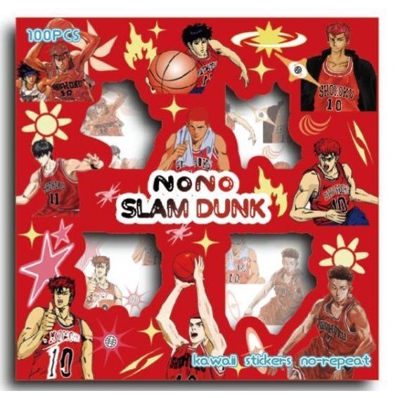 

Sticker SLAM DUNK Waterproof Anti air Per BOX Isi 100 lembar