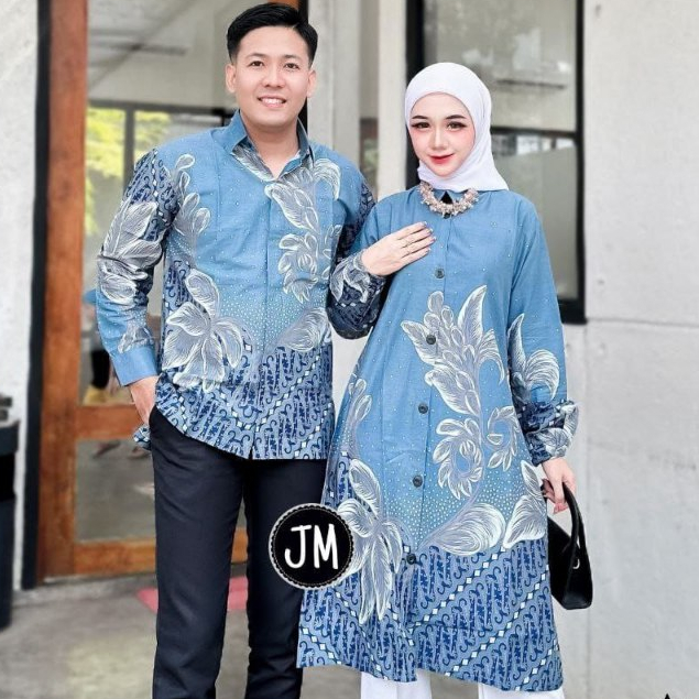 Batik Couple Modern Pekalongan – Setelan Batik Rhizqy Pasangan Stylish & Nyaman Serasi Premium Elega