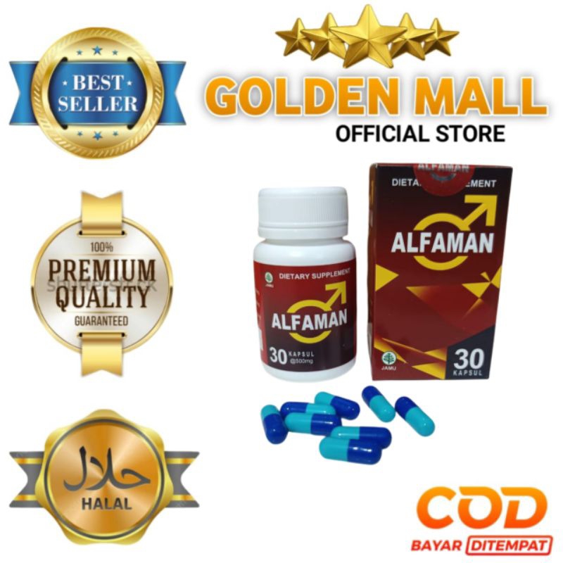 Alfaman Kapsul Alami 30 Kapsul Resmi BPOM Suplemen Herbal Terbaik untuk Pria