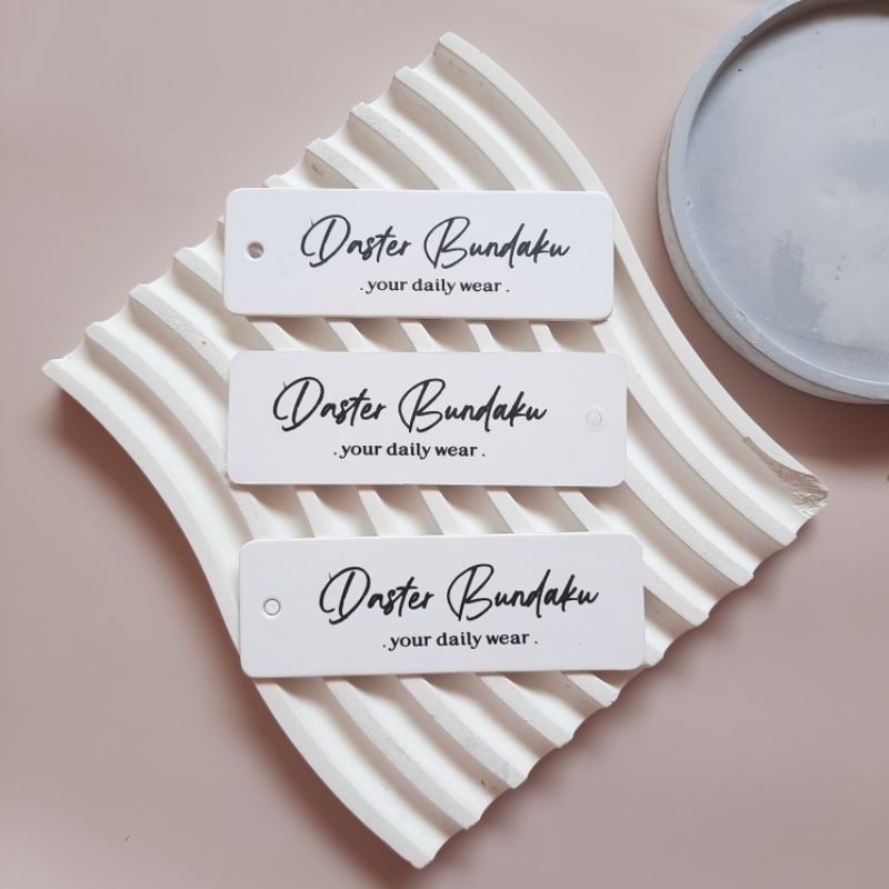 

Hangtag premium ivory tebal 700gsm + laminasi doff