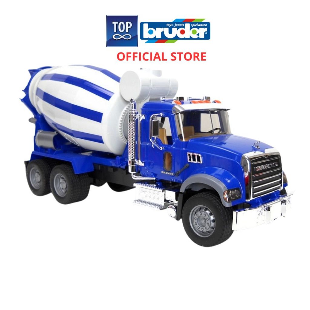 Bruder 2814 MACK Granite Cement Mixer Truck - Mainan Miniatur Truk Molen