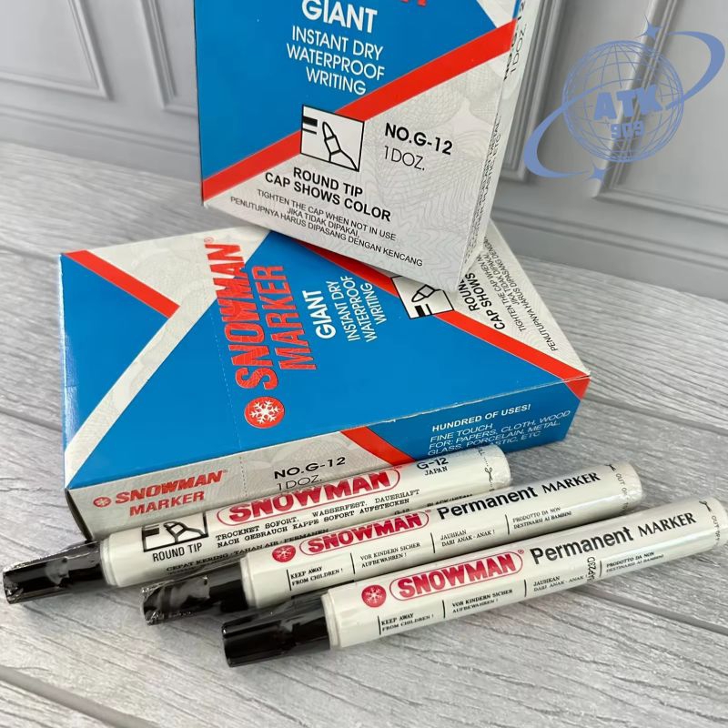 

Spidol Permanent Snowman Marker G-12 Pcs / G12 Permanen Besar G 12 ORIGINAL