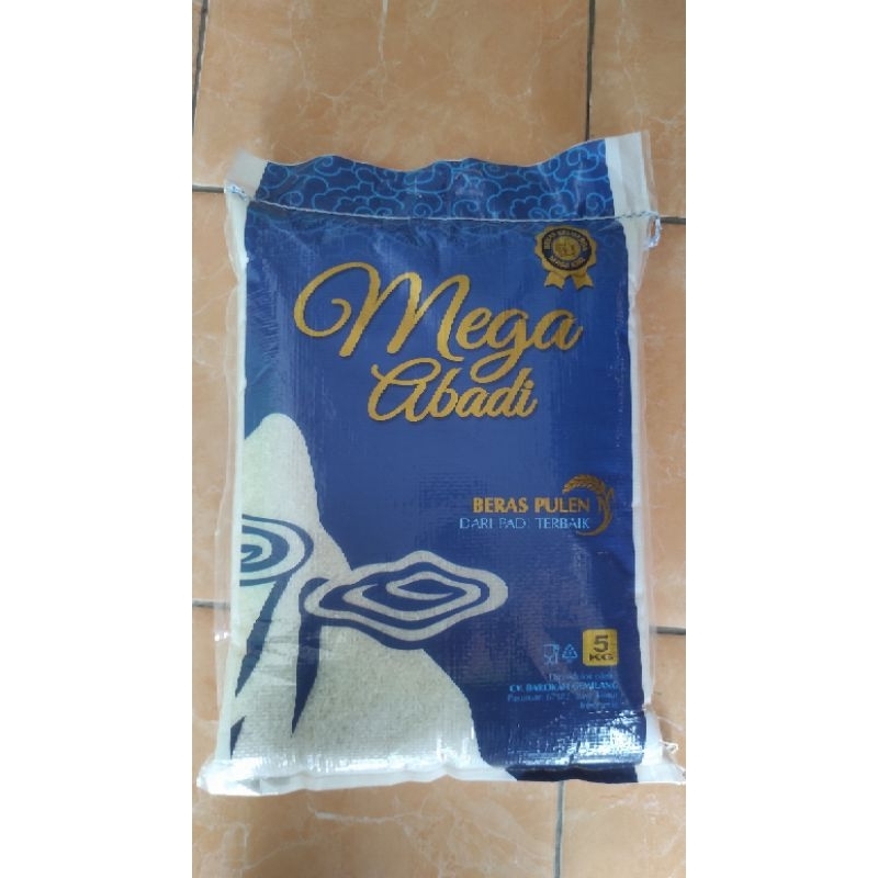 

Original No Repack Beras Pulen Premium Mega Abadi Kemasan 5Kg