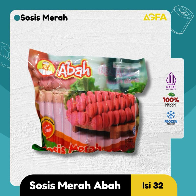 

Abah Sosis Merah Isi 32 / Sosis Merah 750 gram / Sosis BBQ / Sosis Grill