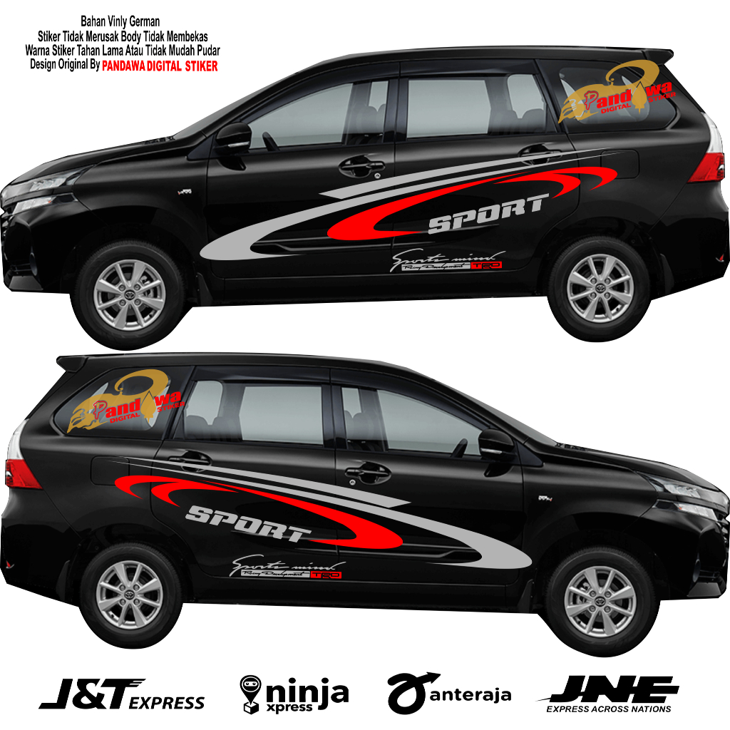 Sticker Mobil Avanza List Cutting Sticker Mobil Custom Terbaru Sticker Mobil Avanza Sigra veloz dll