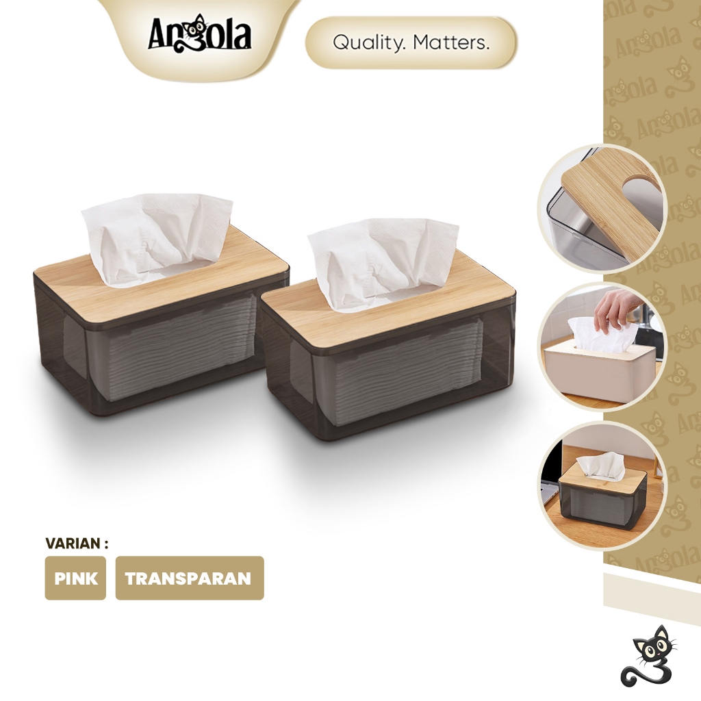 ANGOLA Tissue Box Nordic Style D58 Kotak Tisu Minimalis / Kotak Tisu Aesthetic