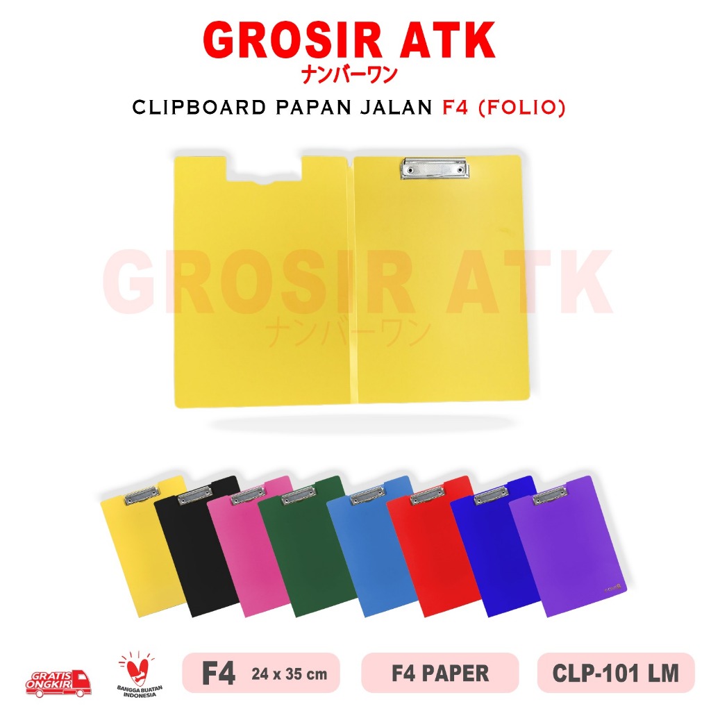 

Grosir ATK - CLIPBOARD POTRAIT UKURAN F4 FOLIO DOKUMEN FILE (SATUAN)