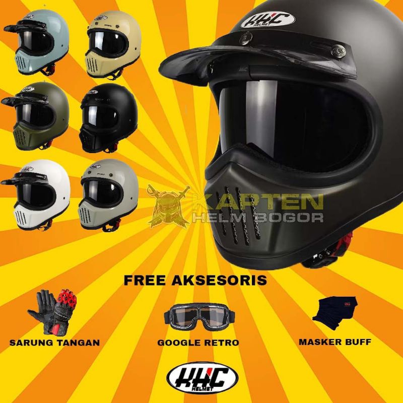 Helm Cakil Retro KHC Original Paket Ganteng Helm Retro Cakil Retro Clasic