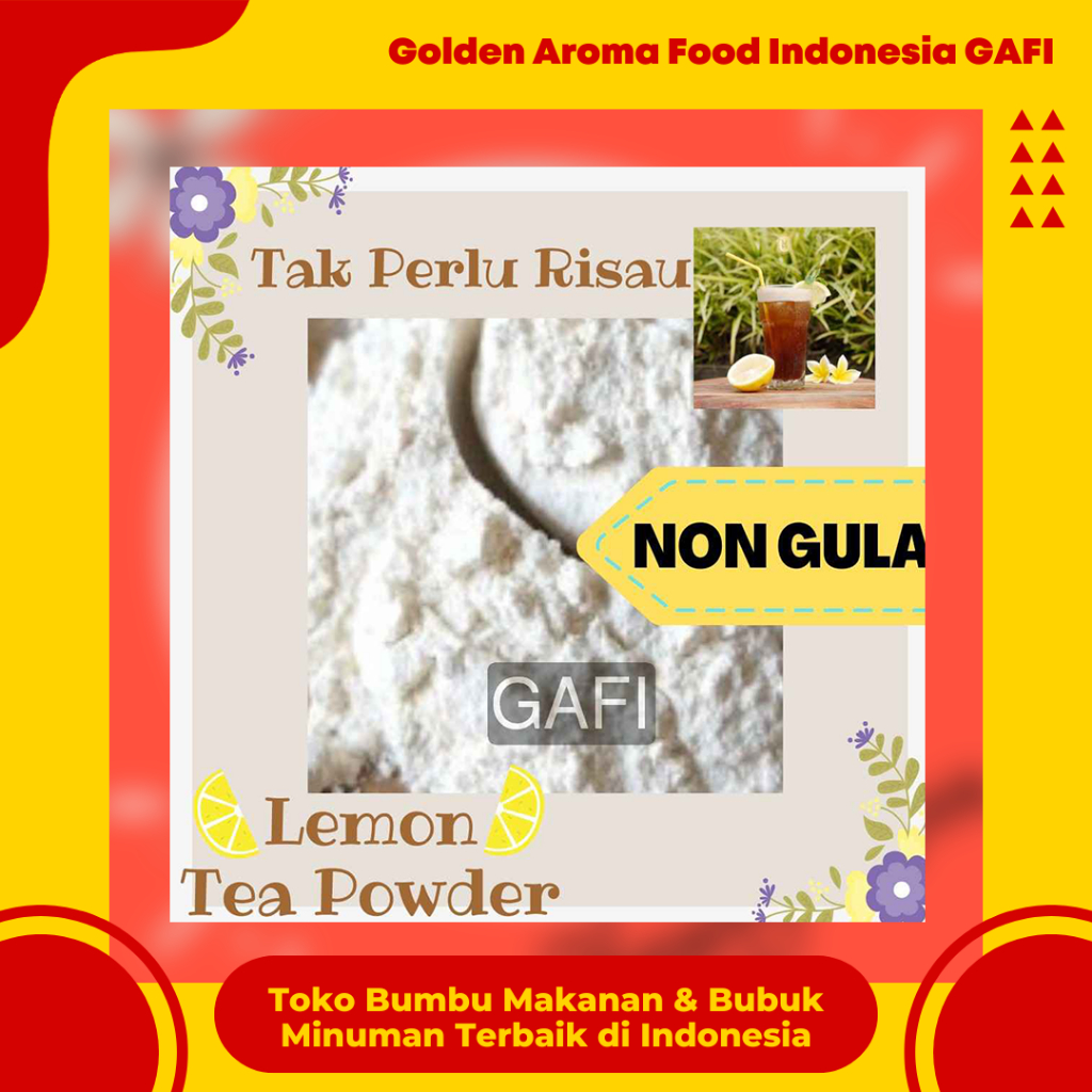 

Bubuk Teh Lemon Tea Powder NON GULA 1 Kg Serbuk Teh Lemon Tea Powder SUGAR FREE 1Kg Enak Murah Sehat Terbaik Golden