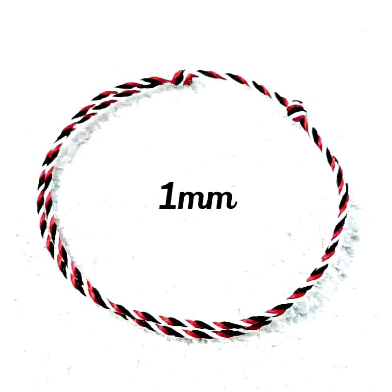 GELANG TRIDATU BALI WARNA 3 MERAH PUTIH DAN HITAM