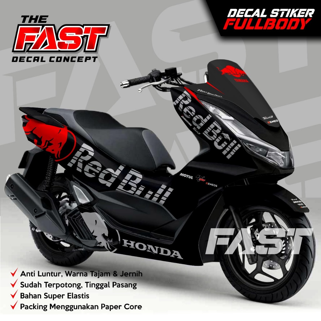 TERBARU Decal PCX 160 Fullbody Racing Variasi Striping Sticker Honda PCX 160 2022 Fullbody Racing Va