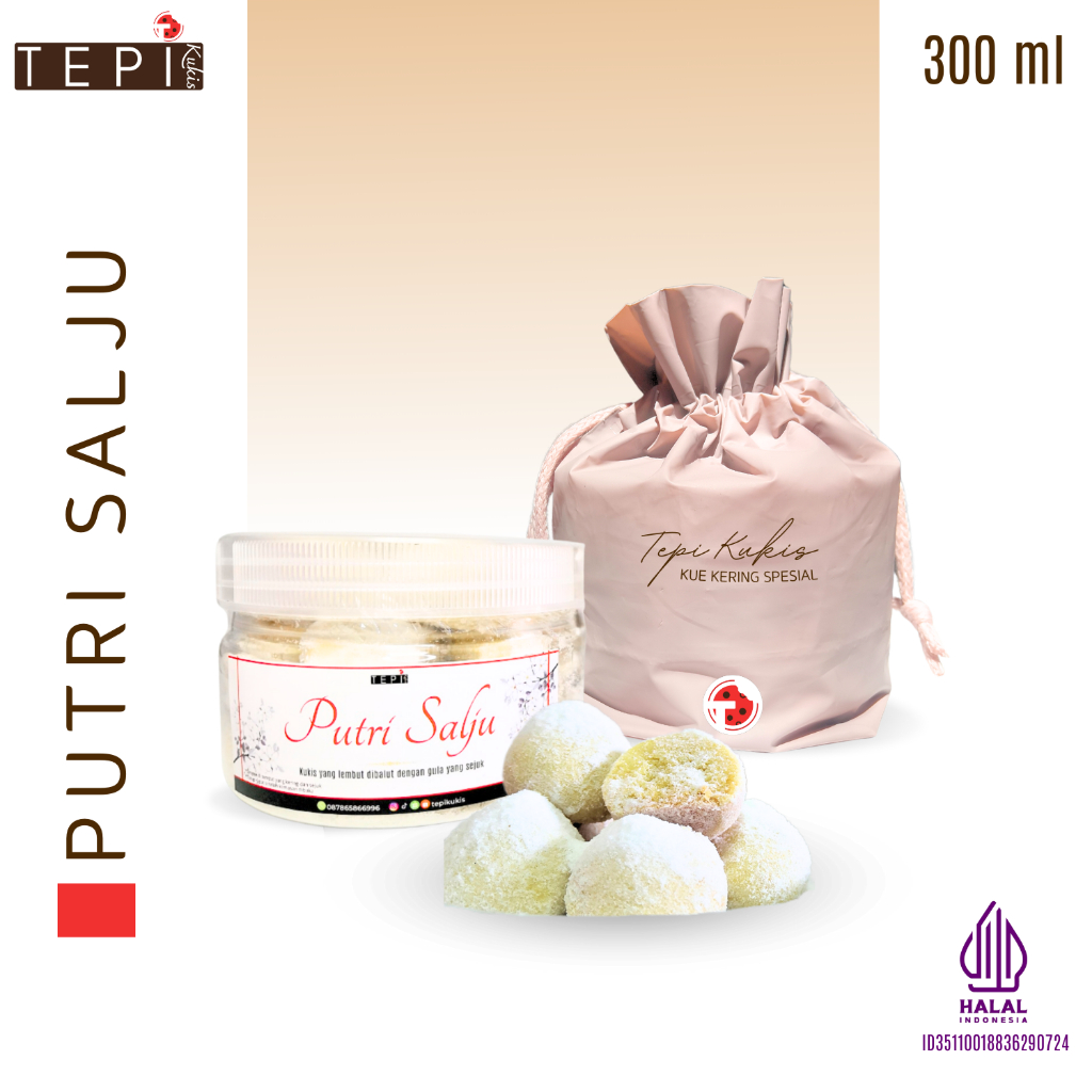 

Kue Kering Putri Salju Lembut Lumer Toples 300ml