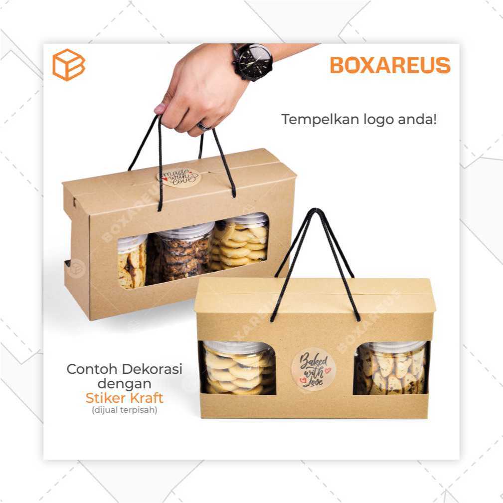 Box Toples Tabung Packaging Hampers Kemasan 3 Jar Silinder PB139228