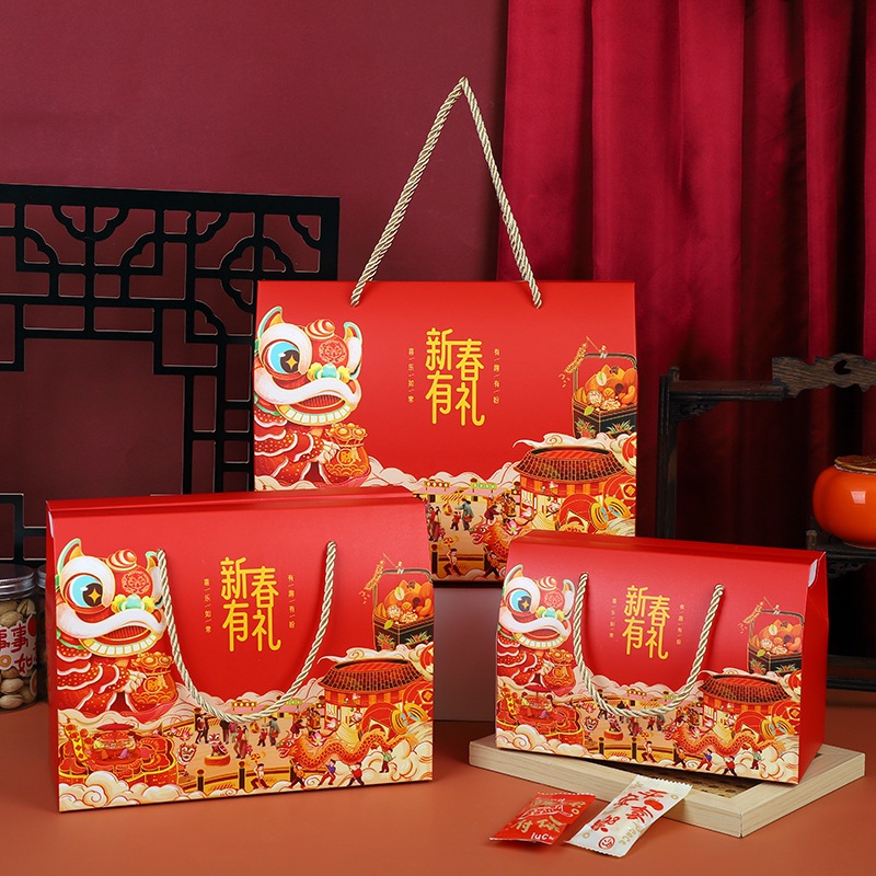 

CNY Hampers Box/ Kotak Hampers Imlek Naga Handle Tali Berbagai Ukuran