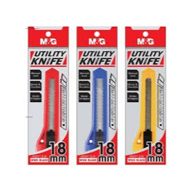 

Cutter M&G Utility Knife 18mm 3 Warna Wide Blade #ASS913J5 SHABG