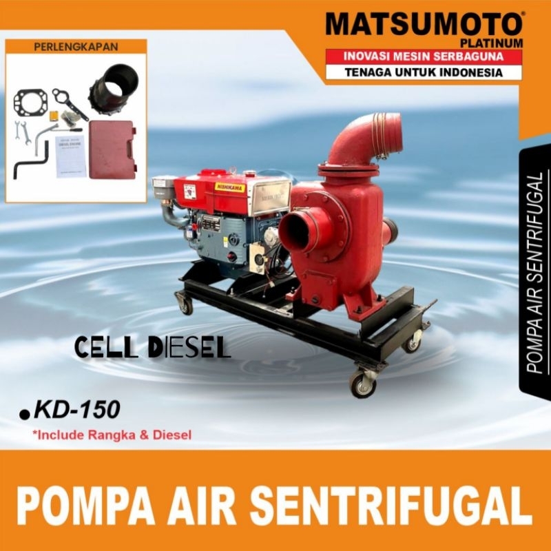 Mesin Pompa Diesel 6 Inch NS 150 + Mesin Diesel NISHIKAWA 24PK