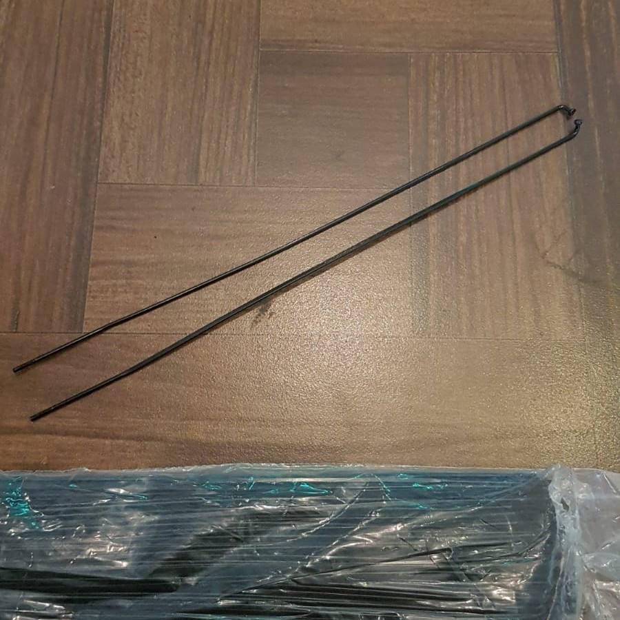 Spoke pipih aero 700c jari sepeda J-bend Strummer stainless SATUAN