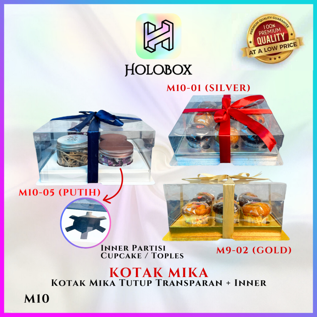 

Box Mika / Kotak Kue Mika / Box Cupcake + Tatakan / Packaging Mika / M10
