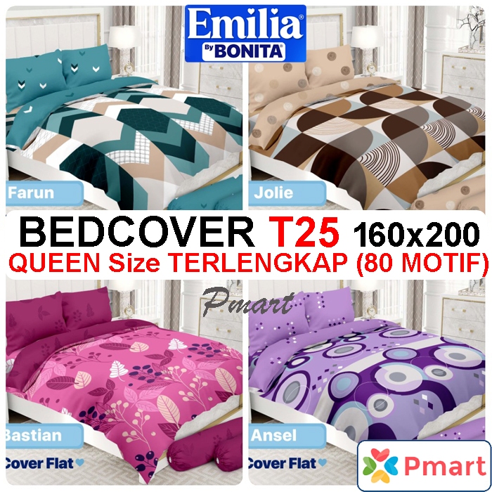BEDCOVER BONITA 160x200 EMILIA TINGGI 25 / BEDCOVER BONITA QUEEN EMILIA / BEDCOVER EMILIA 160x200