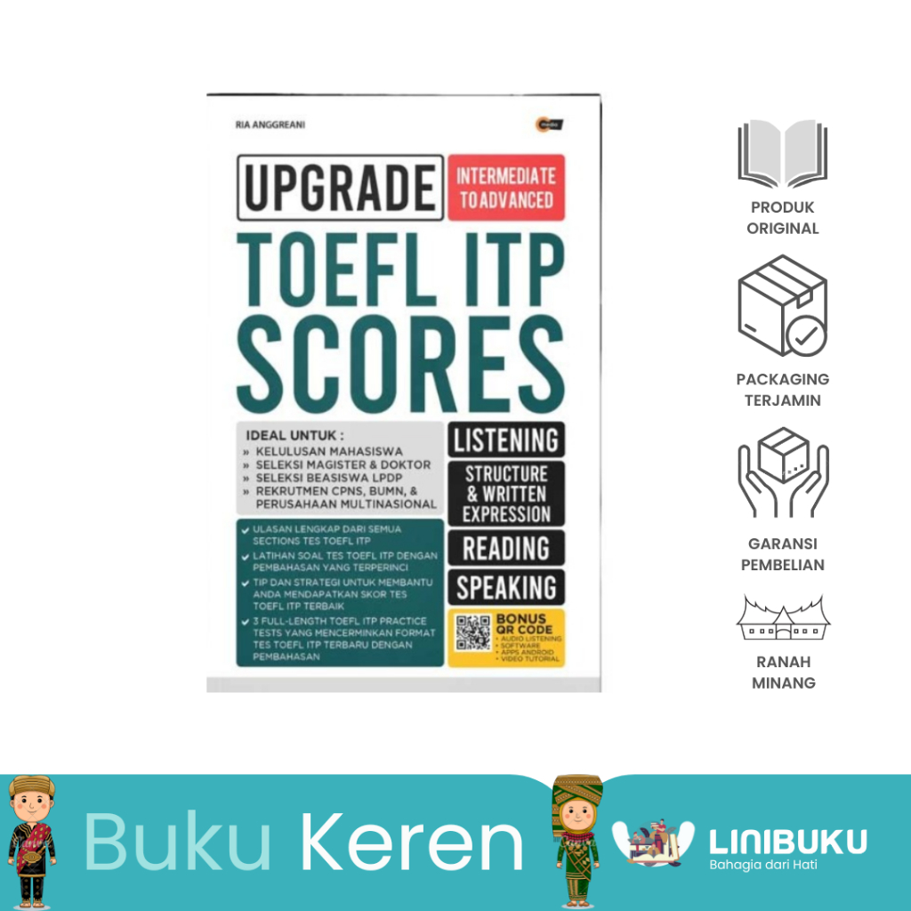 Buku UPGRADE TOEFL ITP SCORES karya Ria Anggraeni - CMedia - KBC