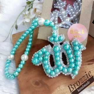 Tasbih mutiara free box gantungan mobil Allah handmade mutiara