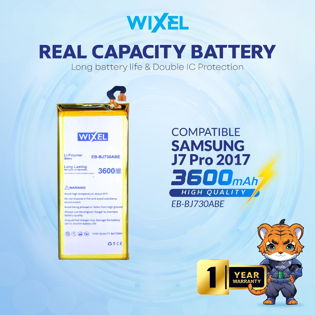 WIXEL Baterai EB-BJ730ABE Samsung Galaxy J7 PRO 2017 J730 Double Power Original Batre Batrai Battery